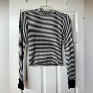 Urban Outfitters Out from Under Black and White Striped Top